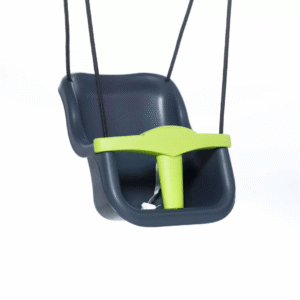 Kunststof babyzitje - Antraciet en limoengroen