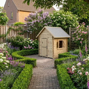 Houten speelhuisje Lois met vloer - Prestige Garden