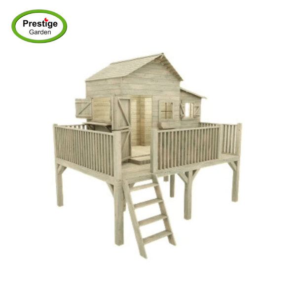 Houten speelhuis Butterfly XL  zonder glijbaan  - Prestige Garden - Afbeelding 4
