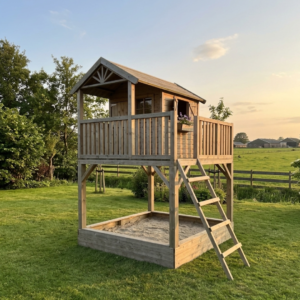 Houten speelhuis Funny XXL met zandbak - Prestige garden