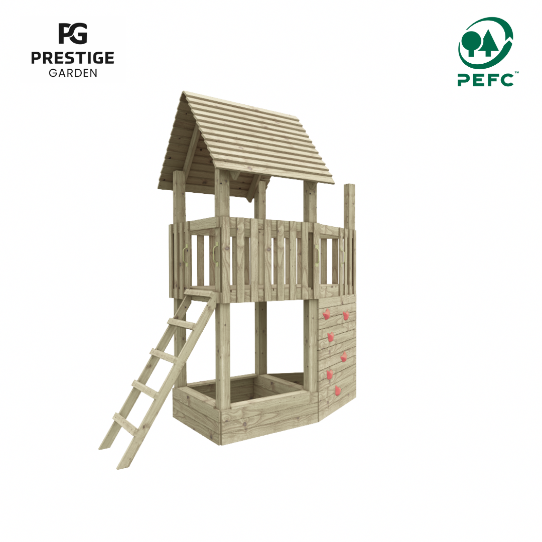 Shiptower, avontuurlijk speelhuis met zandbak