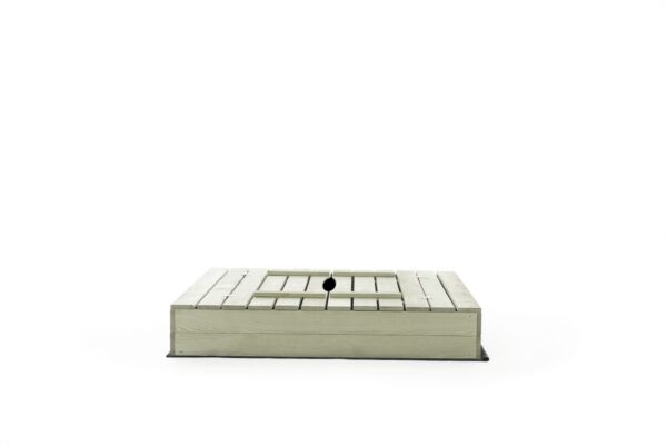 Zandbak 140 x 120 - met opklapbare bankjes - 2 planks naturel  - Prestige Garden