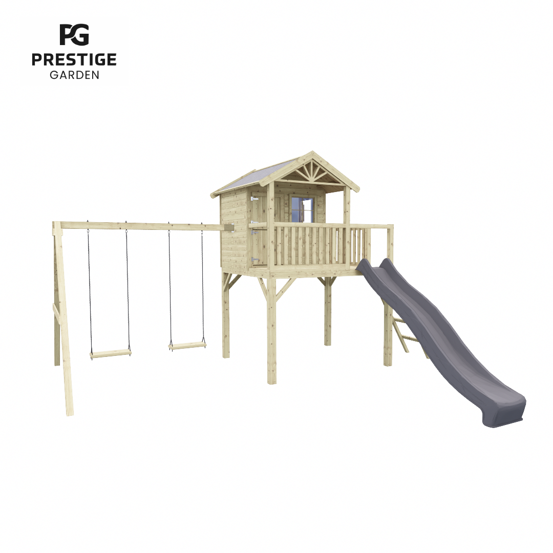 Stoer houtenspeelhuis, ga mee op avontuur!