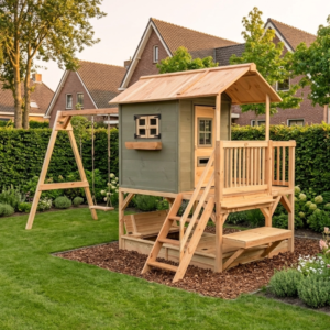 Houten Speelhuis Woody 1200 - Prestige Garden