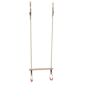 Houten Ringtrapeze met metalen ringen